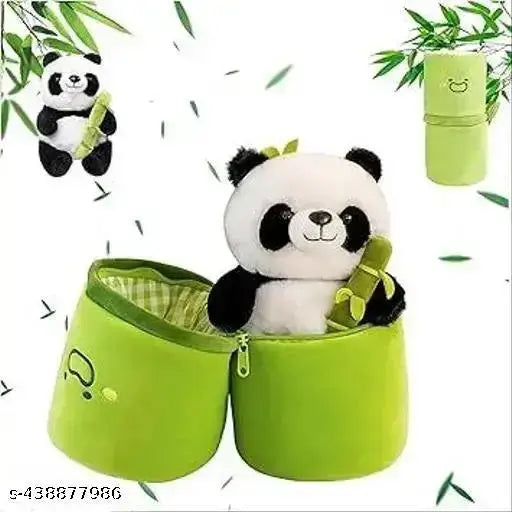Cute Panda Plush with Bamboo