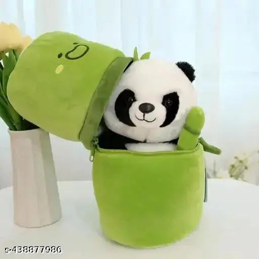 Cute Panda Plush with Bamboo